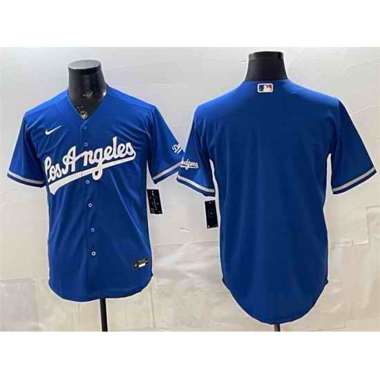 Men Los Angeles Dodgers Blank Royal Alternate Stadium Stitched Baseball Jersey