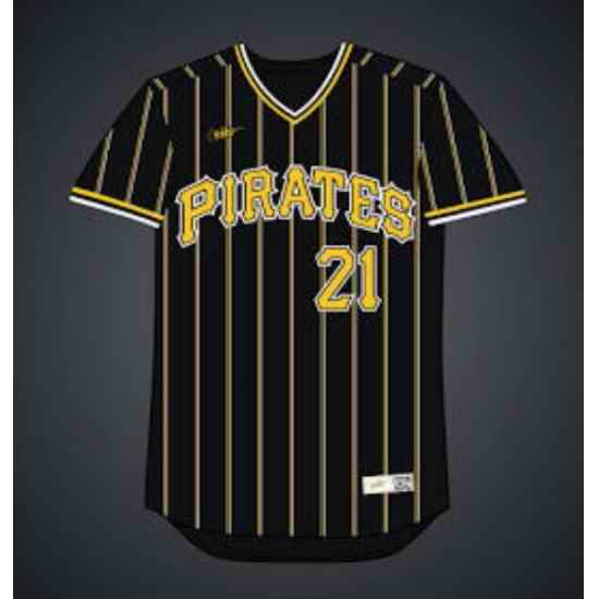 Men Roberto Clemente #21 Black Pittsburgh Pirates Stitched MLB jersey