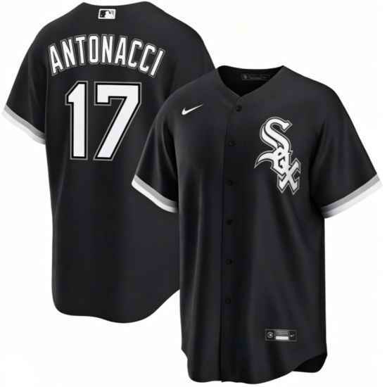 Men Chicago White Sox Sam Antonacci #17 Nike Black Away Limited Jersey