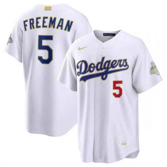 Men Los Angeles Dodgers Freddie Freeman Nike White 2026 Gold Collection Stadium Jersey