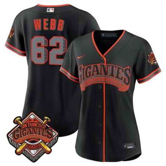 Women San Francisco Giants 62 Wilkin Ramos Black 2026 Alternate Stadium Stitched Baseball Jersey