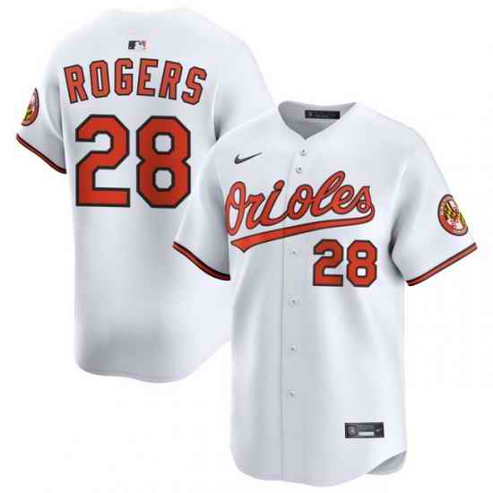 Men Baltimore Orioles Nike Home Limited Jersey White Rogers Trevor 28