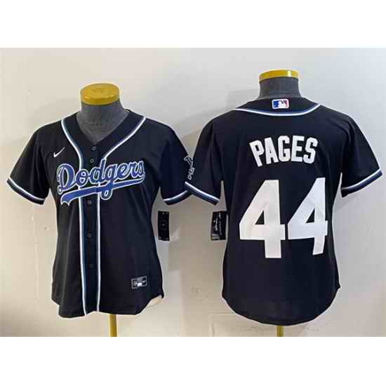 Youth Los Angeles Dodgers  44 Andy Pages Black Stitched Baseball Jersey