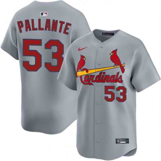 Men St  Louis Cardinals 53 Andre Pallante Grey 2024 Away Limited Stitched Baseball Jersey