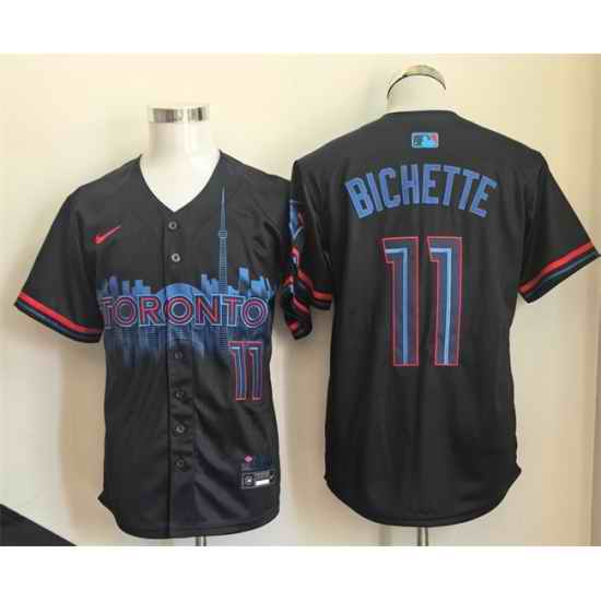 Men Toronto Blue Jays 11 Bo Bichette Navy 2024 City Connect Limited Stitched Baseball Jersey