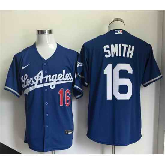 Men Los Angeles Dodgers  16 Will Smith Royal 2026 Stitched Baseball Jersey