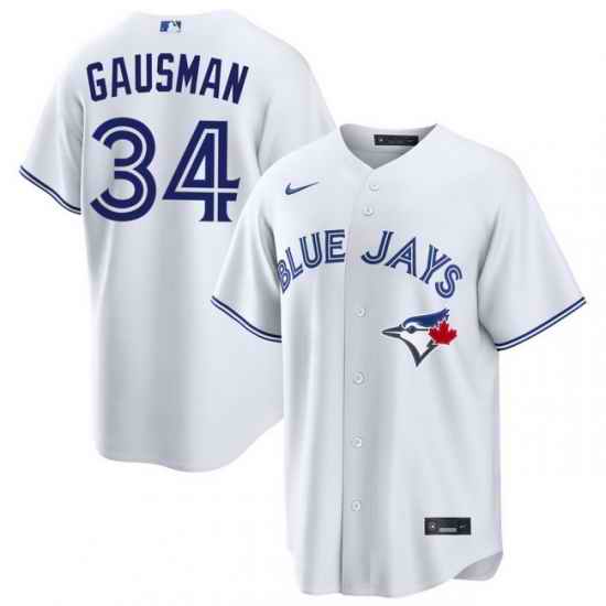 Men Toronto Blue Jays Kevin Gausman 34 White Home Limited Stitched Baseball Jersey