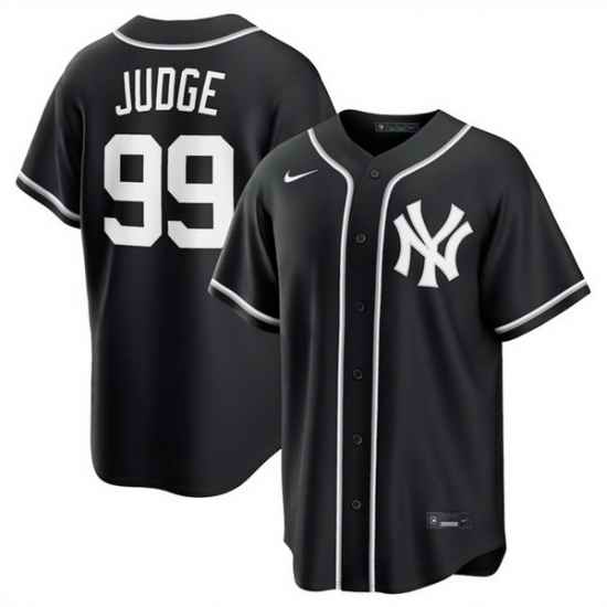 Men New York Yankees  99 Aaron Judge 2026 Fashion Replica Black Out Stitched Baseball Jersey