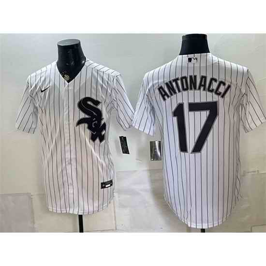 Men Chicago White Sox  17 Sam Antonacci White Home Stitched Baseball Jersey