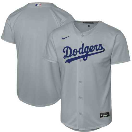 Men Los Angeles Dodgers Blank Gray Stitched MLB Jersey