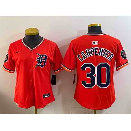 Youth Detroit Tigers  30 Kerry Carpenter Orange 2026 Alternate Vapor Premier Limited Stitched Baseball Jersey