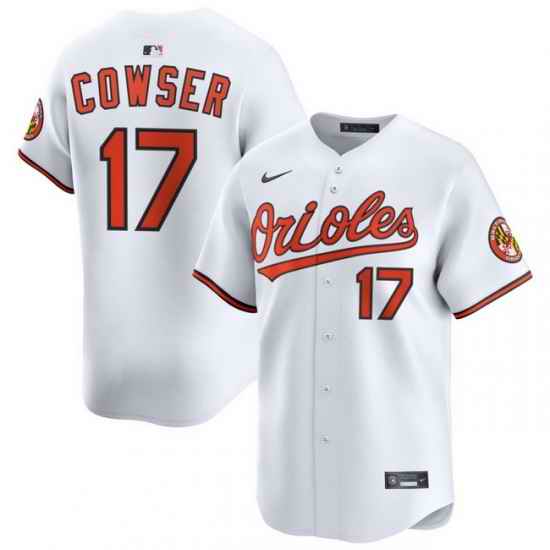 Men Baltimore Orioles Nike Home Limited Jersey White Cowser Colton 17