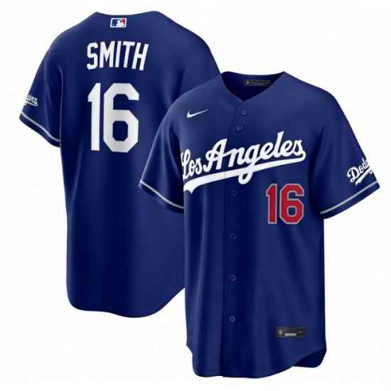 Men Los Angeles Dodgers Will Smith 16 Blue 2026 Gold Collection Stadium Stitched Baseball Jersey