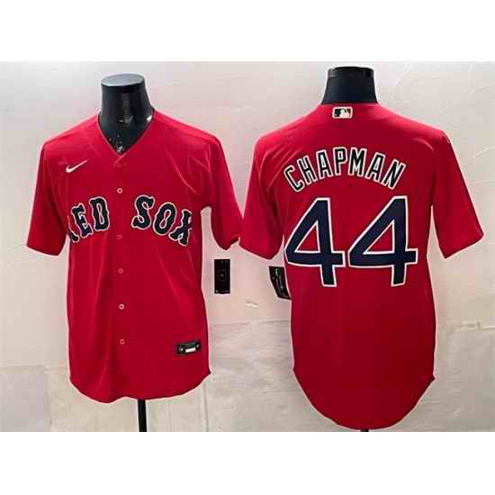 Men Boston Red Sox 44 Aroldis Chapman Red Cool Base Stitched Baseball Jersey