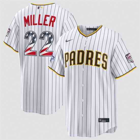 Men San Diego Padres  22 Mason Miller White 2026 All Star Edition Stars   Stripes Stadium Pick A Player Stitched Baseball Jersey