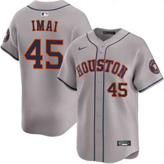 Men Houston Astros 45 Tatsuya Imai Grey 2026 Limited Stitched Baseball Jersey
