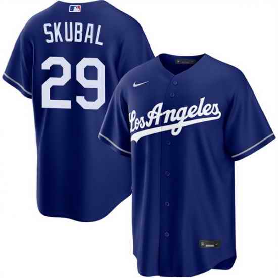 Men Los Angeles Dodgers  29 Tarik Skubal Royal Alternate Stitched Baseball Jersey