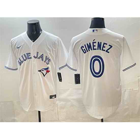 Men Toronto Blue Jays 0 Andr E9s Gim E9nez White 2025 Cool Base Stitched Baseball Jersey