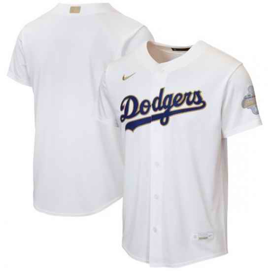 Youth Los Angeles Dodgers Nike White 2026 Gold Collection Home Replica Jersey