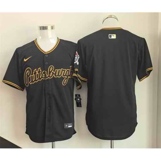Men Pittsburgh Pirates Blank Black Limited Stitched Baseball Jersey