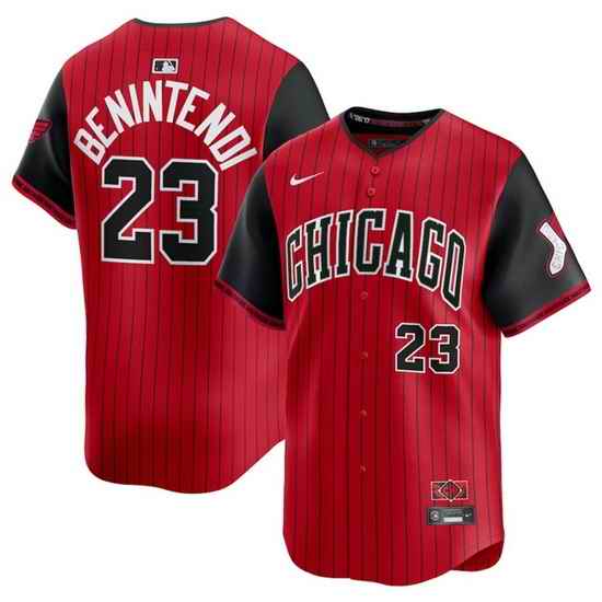 Men Chicago White Sox 23 Andrew Benintendi Red Black 2025 City Connect Limited Stitched Baseball Jersey