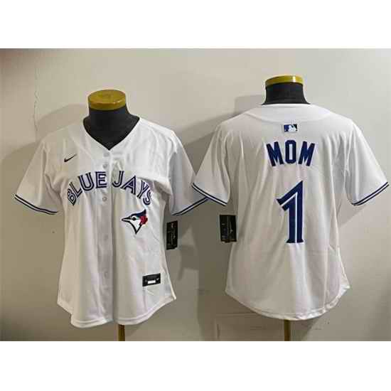 Youth Toronto Blue Jays  1 Mom White Limited Stitched Baseball Jersey