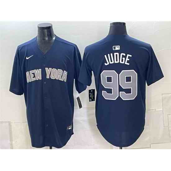 Men New York Yankees 99 Aaron Judge Navy Limited Stitched Baseball Jerseys