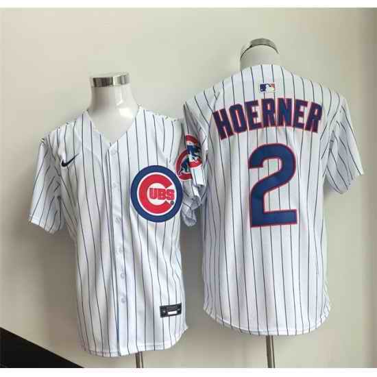 Men Chicago Cubs  2 Alex Bregman White Cool Base Stitched Baseball Jersey