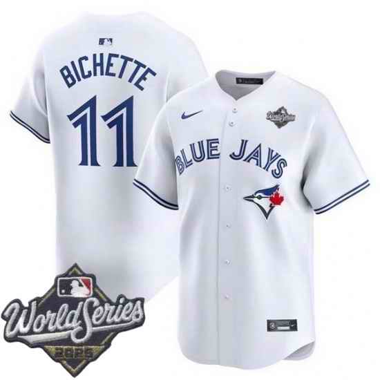 Men Toronto Blue Jays 11 Bo Bichette White 2024 Home Limited Stitched Baseball Jersey