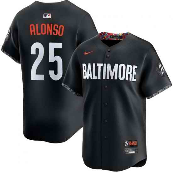 Men Pete Alonso #25 Baltimore Orioles City Connect Limited Stitched Jersey