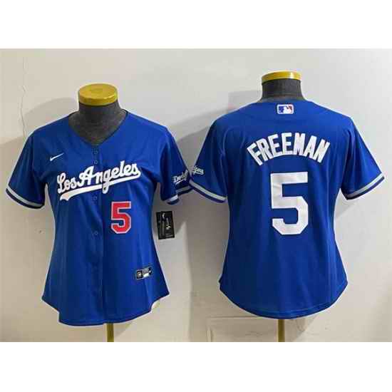 Youth Los Angeles Dodgers  5 Freddie Freeman Royal Alternate Stadium Stitched Baseball Jersey