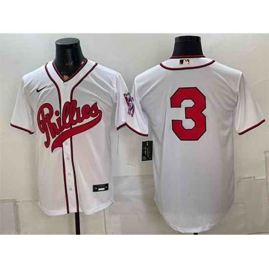 Men Philadelphia Phillies  3 Bryce Harper White 2026 Field of Dreams Stadium Stitched Baseball Jersey