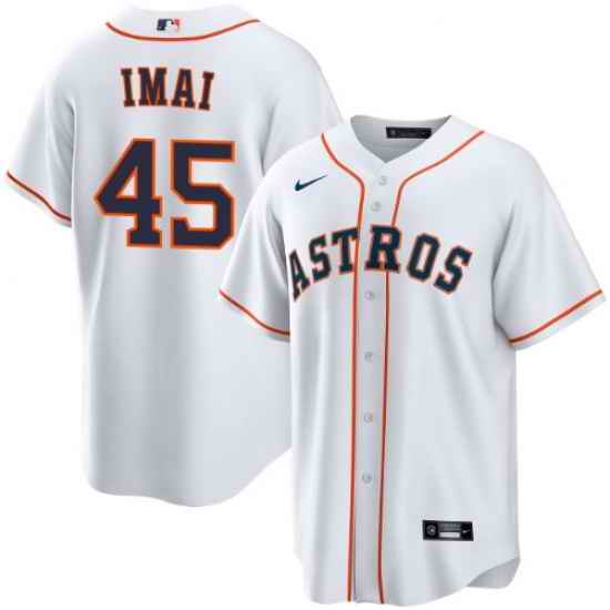 Men Houston Astros Tatsuya Imai #45 White Cool Base Stitched Home Jersey