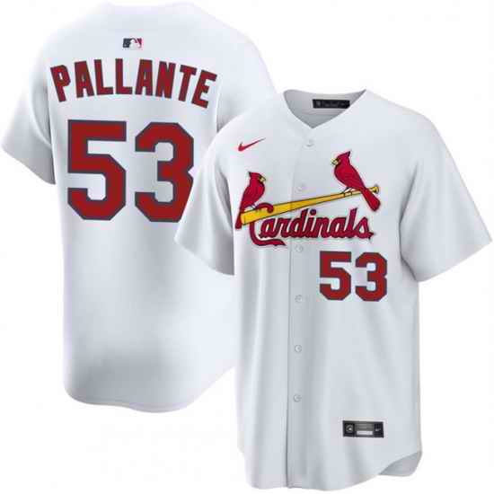 Men St  Louis Cardinals 53 Andre Pallante White Home Limited Stitched Baseball Jersey