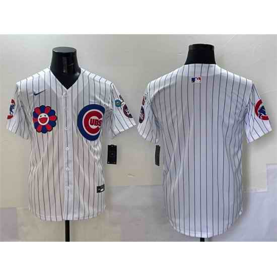 Men Chicago Cubs Blank White 2025 Tokyo Series Limited Stitched Baseball Jersey