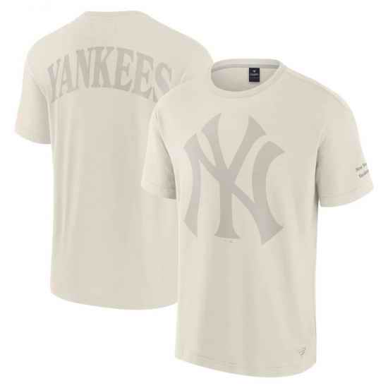 Men Fanatics Cream New York Yankees Elements Iconic T Shirt