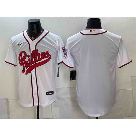 Men Philadelphia Phillies Blank White 2026 Field of Dreams Stadium Stitched Baseball Jersey