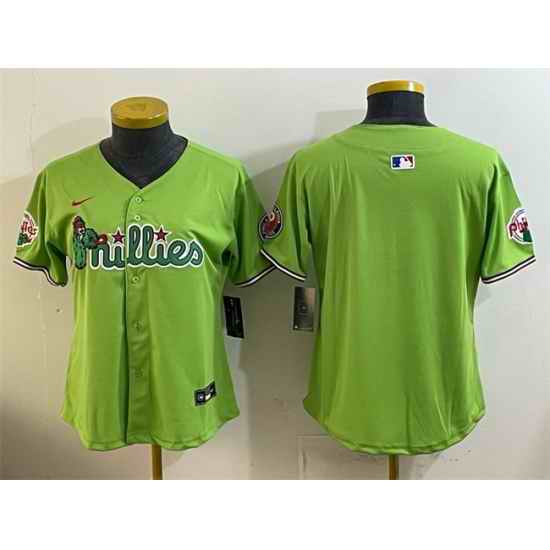 Youth Philadelphia Phillies Blank Light Green Phanatic Limited Stitched Jersey