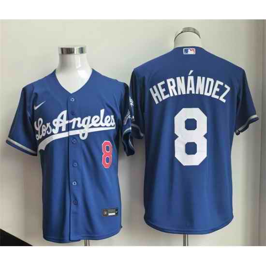 Men Los Angeles Dodgers  8 Enrique Hern%C3%A1ndez Royal 2026 Gold Collection Stitched Baseball Jersey
