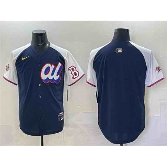 Men American League Boston Red Sox Blank Navy Alternate 2025 All Star Edition Limited Stitched Baseball Jersey