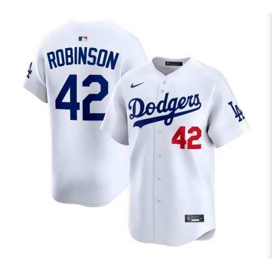 Men Los Angeles Dodgers 42 Jackie Robinson White Throwback Cooperstown Collection Limited Stitched Nike Baseball Jersey