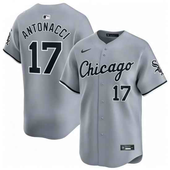 Men Chicago White Sox Nike Sam Antonacci #17 White Road Limited Player Jersey