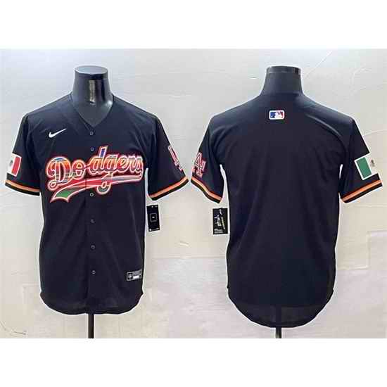 Men Los Angeles Dodgers Blank Black Mexico Limited Stitched Baseball Jersey