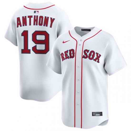 Men Boston Red Sox Nike Home Limited Jersey White Anthony Roman 19