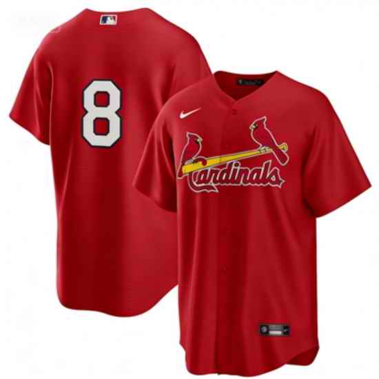 Men ST. LOUIS CARDINALS #8 No Name Red Cool Base Stitched MLB Jersey