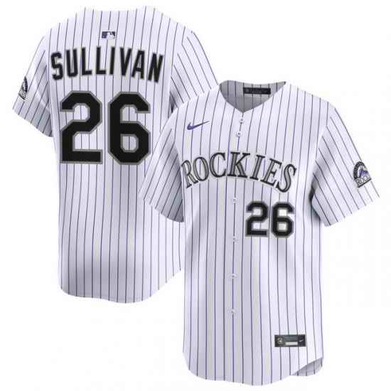 Men Colorado Rockies Nike White Alternate Limited Jersey Sullivan Brett 26