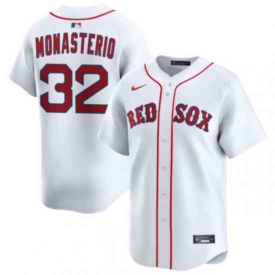 Men Boston Red Sox Nike Home Limited Jersey White Monasterio Andruw 32