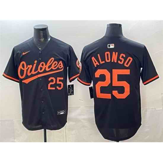 Men Baltimore Orioles 25 Pete Alonso Black 2025 Limited Stitched Baseball Jersey