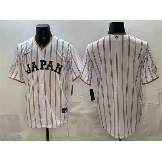Men Japan Baseball Blank White 2026 World Baseball Classic Home Stadium Stitched Jersey