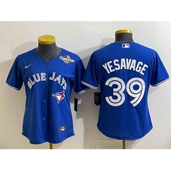 Women Toronto Blue Jays 39 Trey Yesavage Royal 2025 World Series Cool Base Stitched Baseball Jersey